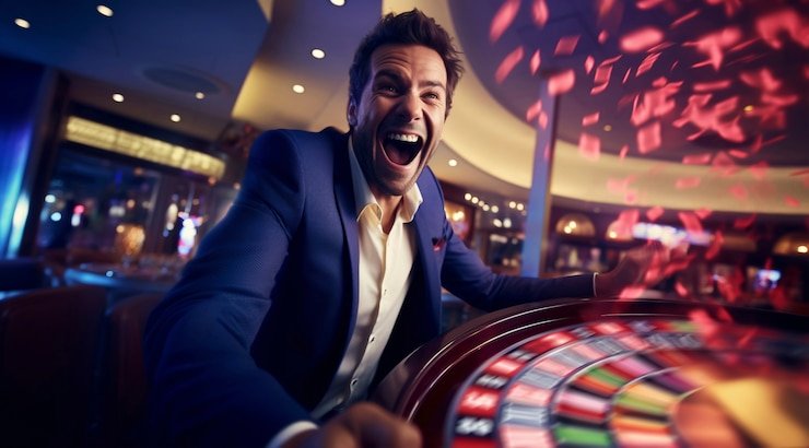 Live roulette dealer and betting interface screenshot
